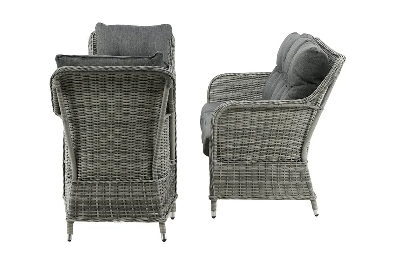 Vikelund-oleskeluryhmä ulkokäyttöön - Harmaa - Puutarhakalusteet - Terassiryhmät - Oleskeluryhmät