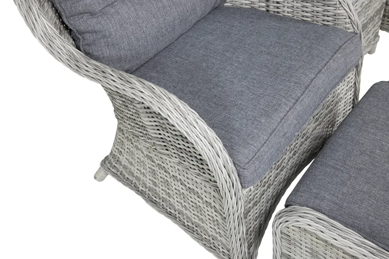 Vikelund-oleskeluryhmä ulkokäyttöön - Harmaa - Puutarhakalusteet - Terassiryhmät - Oleskeluryhmät