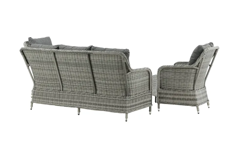 Vikelund-oleskeluryhmä ulkokäyttöön - Harmaa - Puutarhakalusteet - Terassiryhmät - Oleskeluryhmät