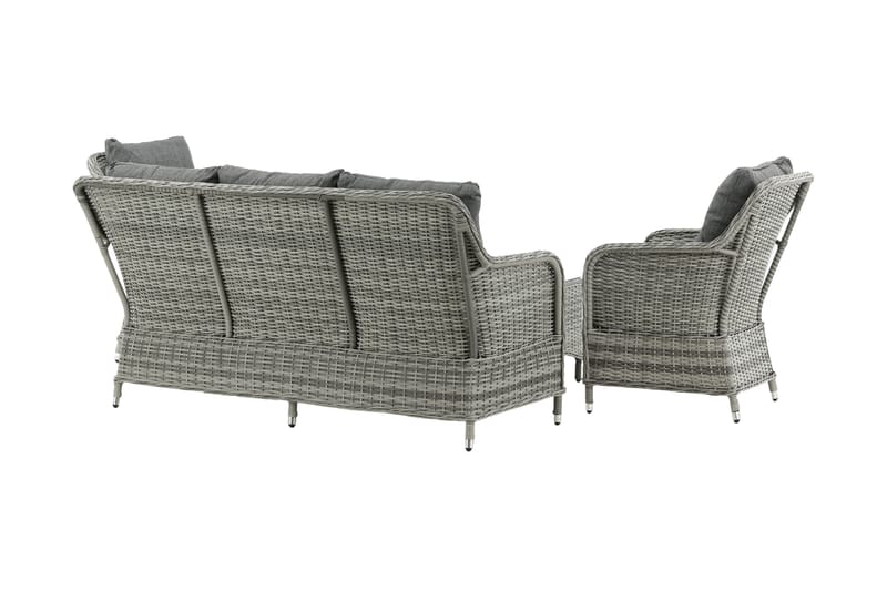 Vikelund-oleskeluryhmä ulkokäyttöön - Harmaa - Puutarhakalusteet - Terassiryhmät - Oleskeluryhmät