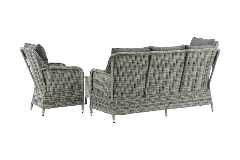 Vikelund-oleskeluryhmä ulkokäyttöön - Harmaa - Puutarhakalusteet - Terassiryhmät - Oleskeluryhmät