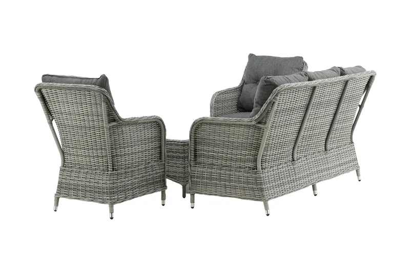 Vikelund-oleskeluryhmä ulkokäyttöön - Harmaa - Puutarhakalusteet - Terassiryhmät - Oleskeluryhmät