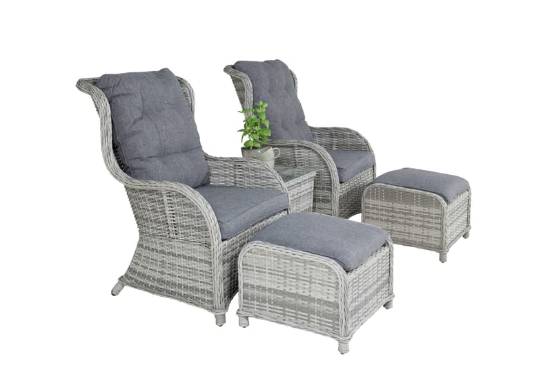 Vikelund-oleskeluryhmä ulkokäyttöön - Harmaa - Puutarhakalusteet - Terassiryhmät - Oleskeluryhmät