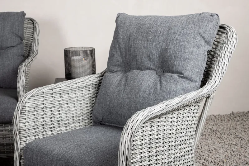 Vikelund-oleskeluryhmä ulkokäyttöön - Harmaa - Puutarhakalusteet - Terassiryhmät - Oleskeluryhmät