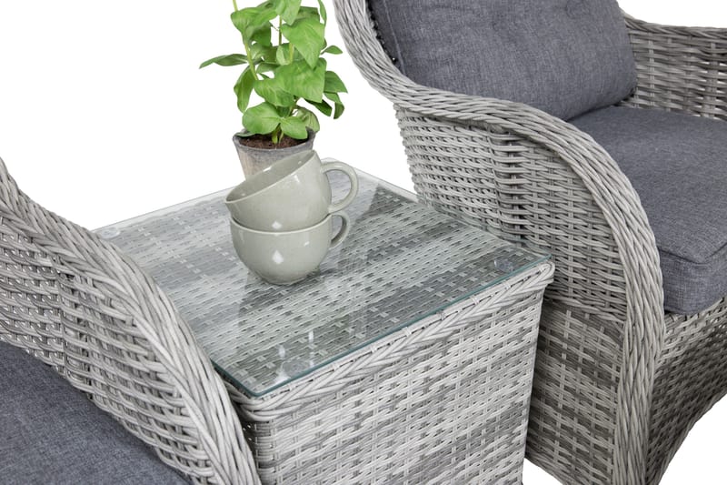 Vikelund-oleskeluryhmä ulkokäyttöön - Harmaa - Puutarhakalusteet - Terassiryhmät - Oleskeluryhmät