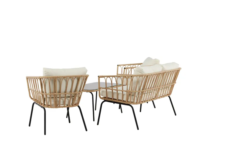 Ortigia Sohvaryhmä Ulkokäyttöön 4-istuttava - Luonnonväri - Puutarhakalusteet - Terassiryhmät - Oleskeluryhmät