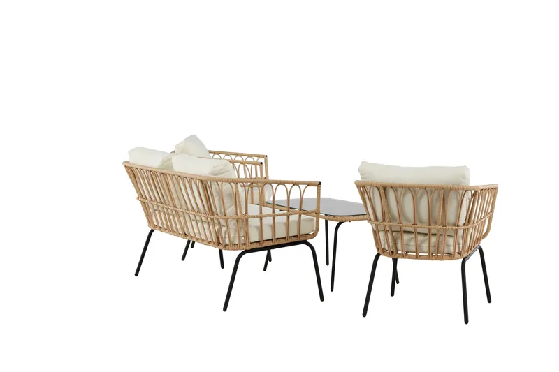 Ortigia Sohvaryhmä Ulkokäyttöön 4-istuttava - Luonnonväri - Puutarhakalusteet - Terassiryhmät - Oleskeluryhmät