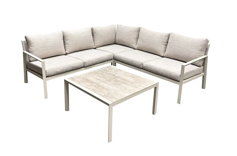 Palermo Puutarhakalusteryhmä Kulmasetti, Beige