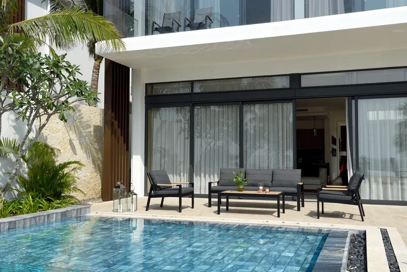 Panama Classic Ulkokalustesetti - Musta - Puutarhakalusteet - Terassiryhmät - Sohvaryhmät ulos