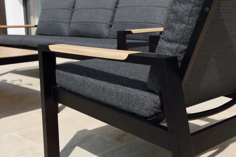 Panama Classic Ulkokalustesetti - Musta - Puutarhakalusteet - Terassiryhmät - Sohvaryhmät ulos