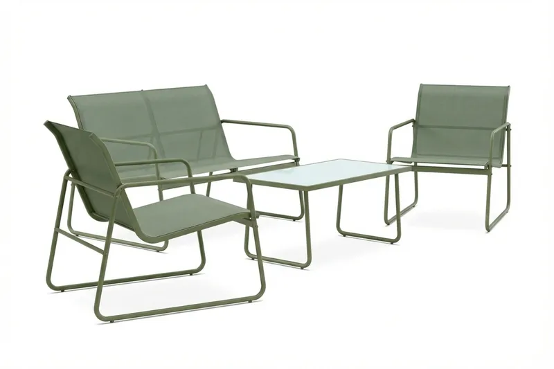 Pelanda-loungeryhmä ulkokäyttöön - Vihreä - Puutarhakalusteet - Terassiryhmät - Sohvaryhmät ulos
