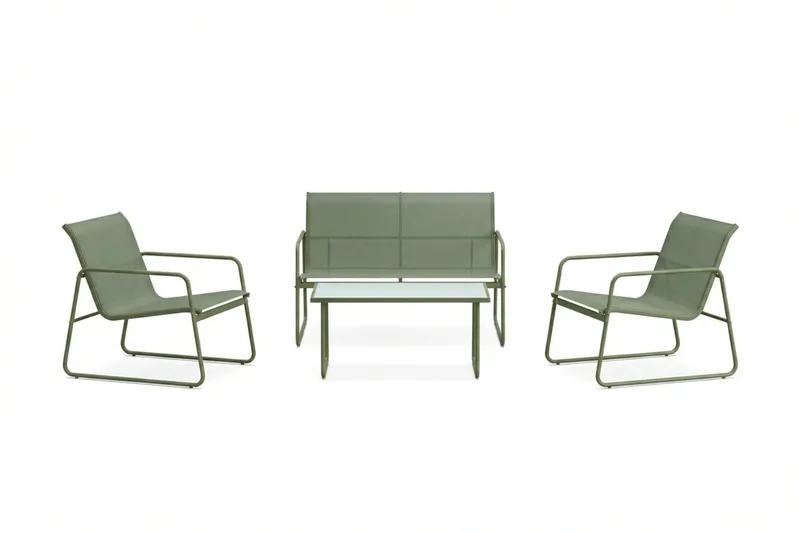 Pelanda-loungeryhmä ulkokäyttöön - Vihreä - Puutarhakalusteet - Terassiryhmät - Sohvaryhmät ulos