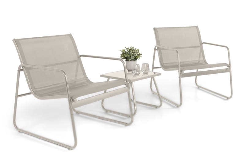 Pelanda ulkokäyttöön tarkoitettu kahvilasetti - Beige - Puutarhakalusteet - Terassiryhmät - Sohvaryhmät ulos