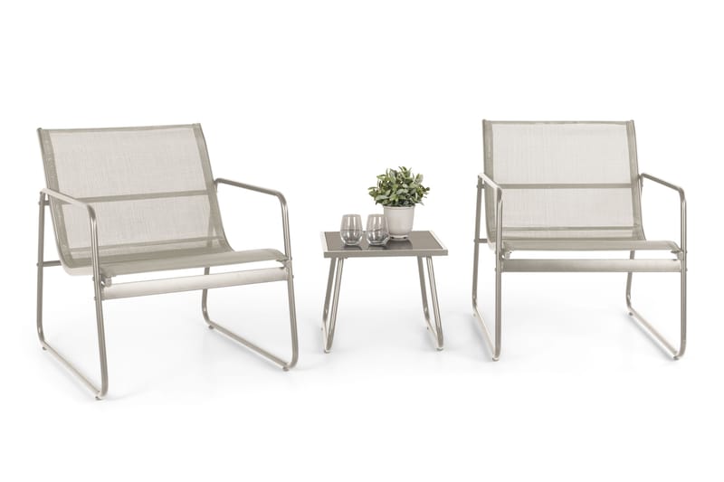 Pelanda ulkokäyttöön tarkoitettu kahvilasetti - Beige - Puutarhakalusteet - Terassiryhmät - Sohvaryhmät ulos