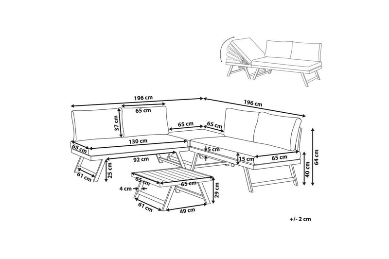 Puutarhan kulmasohva Coccorino - Puutarhakalusteet - Terassiryhmät - Sohvaryhmät ulos