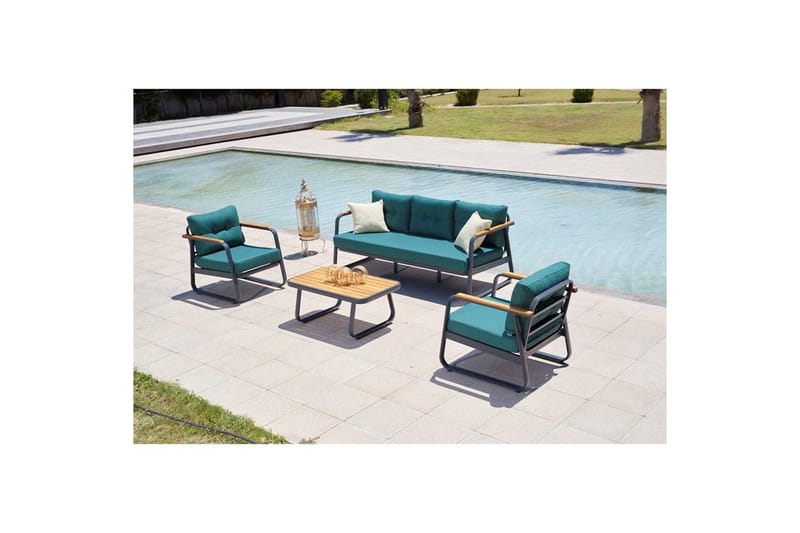 Puutarhan oleskeluryhmä Rio Petroli sininen - Petroli sininen - Puutarhakalusteet - Terassiryhmät - Sohvaryhmät ulos