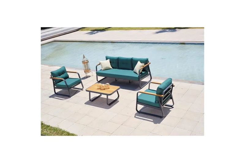 Puutarhan oleskeluryhmä Rio Petroli sininen - Petroli sininen - Puutarhakalusteet - Terassiryhmät - Sohvaryhmät ulos