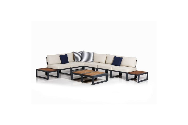 Puutarhan oleskeluryhmä Suda Puerta antrasiitti / kerma, Kermanvalkoinen/Antrasiitti