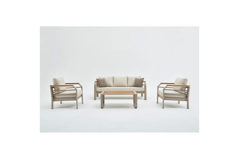 Puutarhan oleskeluryhmä Sudassento Beige - Beige - Puutarhakalusteet - Terassiryhmät - Sohvaryhmät ulos