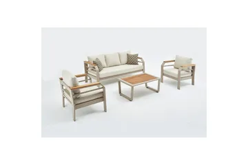 Puutarhan oleskeluryhmä Sudassento Beige - Beige - Puutarhakalusteet - Terassiryhmät - Sohvaryhmät ulos