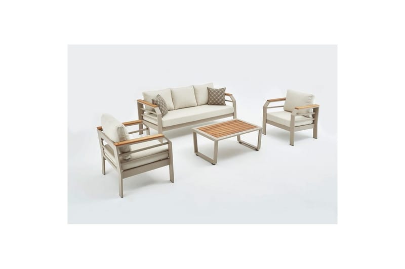 Puutarhan oleskeluryhmä Sudassento Beige - Beige - Puutarhakalusteet - Terassiryhmät - Sohvaryhmät ulos