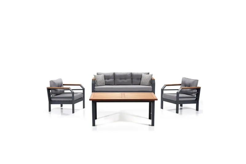 Puutarhan oleskeluryhmä Sudassento Harmaa / Musta, Harmaa / Musta