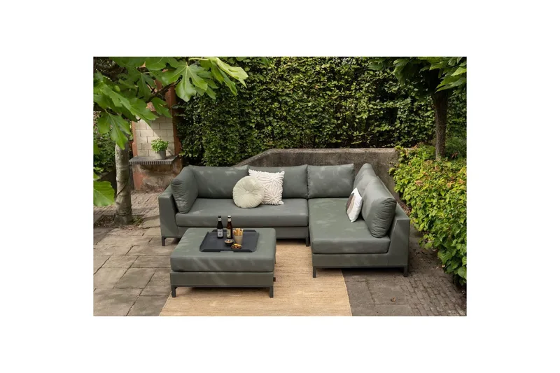 Puutarhan sohvakalusto Sisilia - Vihreä, Oikea - Puutarhakalusteet - Terassiryhmät - Terassisohvat