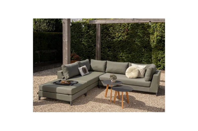 Puutarhan sohvakalusto Sisilia - Vihreä, Vasen - Puutarhakalusteet - Terassiryhmät - Terassisohvat