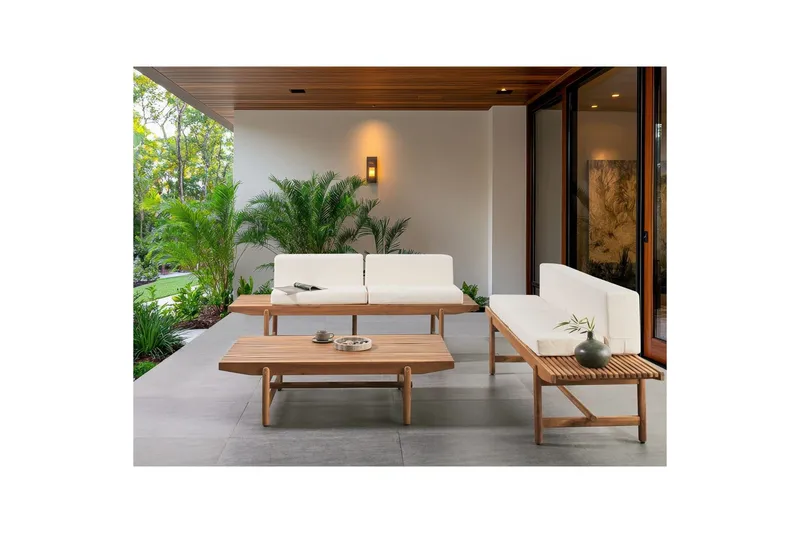 Puutarhasohvaryhmä 4-istuttava Giaveno - Puutarhakalusteet - Terassiryhmät - Sohvaryhmät ulos