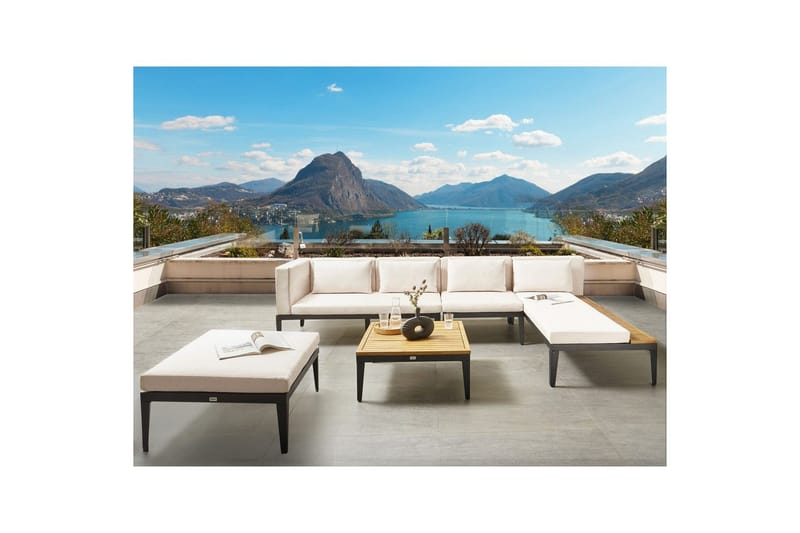 Puutarhasohvaryhmä pöydällä 4-istuttava Bracciano - Puutarhakalusteet - Terassiryhmät - Sohvaryhmät ulos