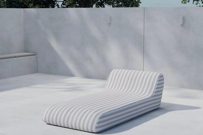 Redang aurinkotuoli ulkokäyttöön, Beige ja valkoiset raidat