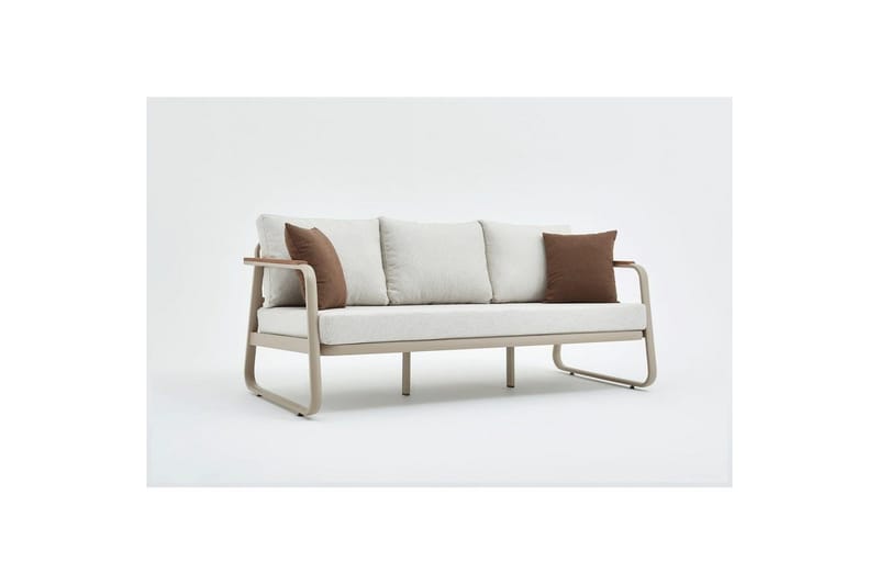 Rio Sohvasetti Outdoor 6 Istuttava Beige - Beige - Puutarhakalusteet - Terassiryhmät - Sohvaryhmät ulos
