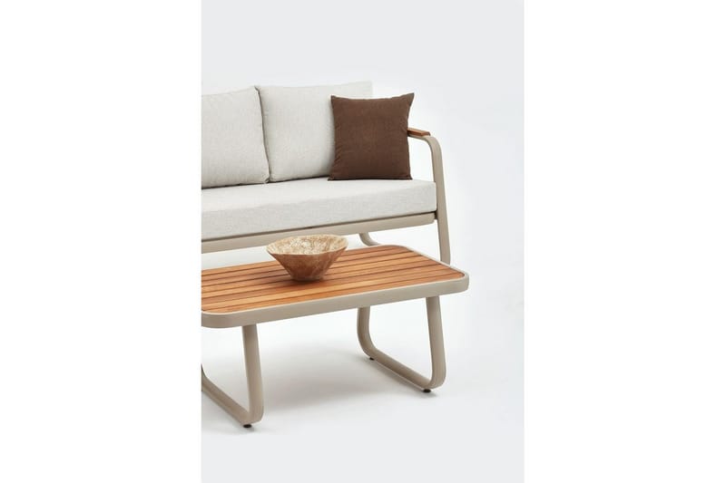 Rio Sohvasetti Outdoor 6 Istuttava Beige - Beige - Puutarhakalusteet - Terassiryhmät - Sohvaryhmät ulos