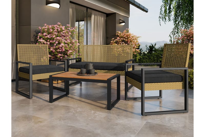 Rosemere Oleskeluryhmä Ulkokäyttöön - Ruskea/Musta - Puutarhakalusteet - Terassiryhmät - Sohvaryhmät ulos