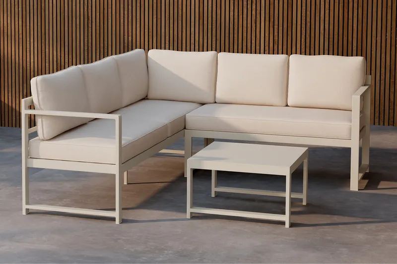 Salvador Sohvaryhmä Ulkokäyttöön 4-istuttava - Musta - Puutarhakalusteet - Terassiryhmät - Oleskeluryhmät