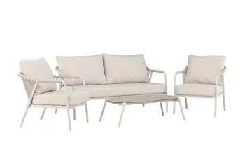 Sicily Sohvaryhmä Ulkokäyttöön 4-istuttava - Beige - Puutarhakalusteet - Terassiryhmät - Oleskeluryhmät