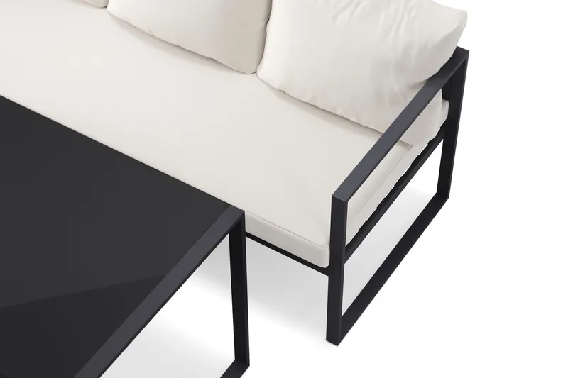 Silvia lounge-ryhmä ulkokäyttöön - Musta - Puutarhakalusteet - Terassiryhmät - Sohvaryhmät ulos