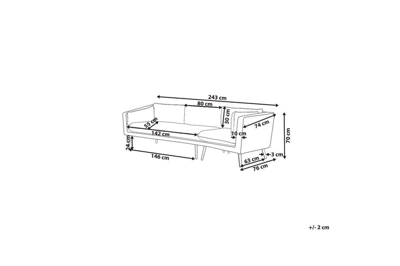 Soffa Beliani Loretello Beige/grå, Högervänd Beige||Grey Left-faced - Puutarhakalusteet - Terassiryhmät - Terassisohvat