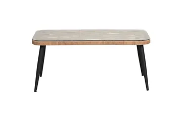 Soffgrupp Beliani Corinth Ii Natural||Grey||Black||Beige - Puutarhakalusteet - Terassiryhmät - Sohvaryhmät ulos