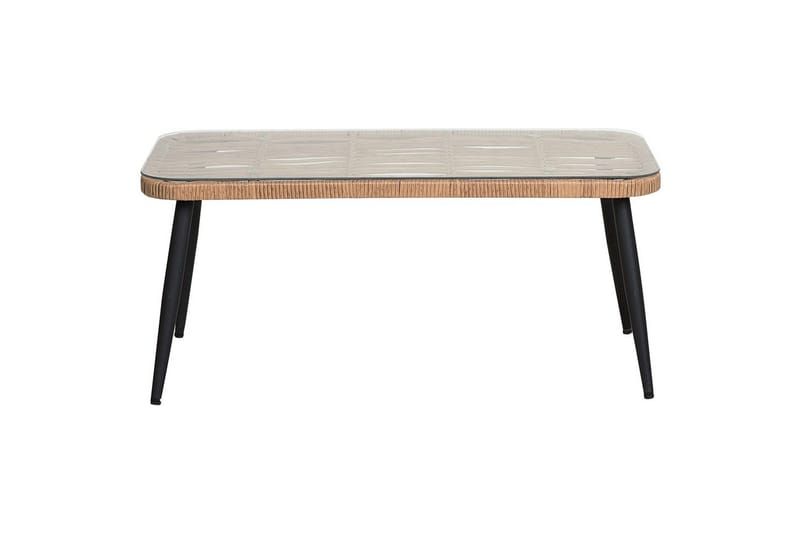 Soffgrupp Beliani Corinth Ii Natural||Grey||Black||Beige - Puutarhakalusteet - Terassiryhmät - Sohvaryhmät ulos