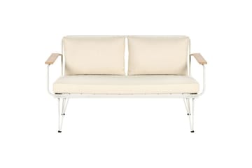 Soffgrupp Beliani Montesilvano Beige||White||Light wood - Puutarhakalusteet - Terassiryhmät - Sohvaryhmät ulos