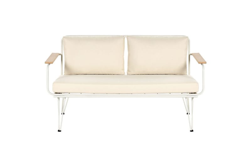 Soffgrupp Beliani Montesilvano Beige||White||Light wood - Puutarhakalusteet - Terassiryhmät - Sohvaryhmät ulos