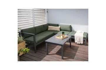 Soffgrupp Green||Black||Grey - Puutarhakalusteet - Terassiryhmät - Sohvaryhmät ulos