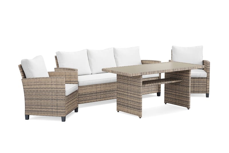 Soffgrupp utomhus Konstrotting Comfort Garden - Beige - Puutarhakalusteet - Terassiryhmät - Sohvaryhmät ulos