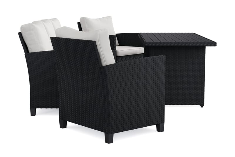 Soffgrupp utomhus Konstrotting Comfort Garden - Musta - Puutarhakalusteet - Terassiryhmät - Sohvaryhmät ulos