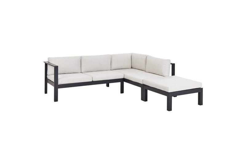 Soffgrupp White||Black||Grey - Puutarhakalusteet - Terassiryhmät - Sohvaryhmät ulos