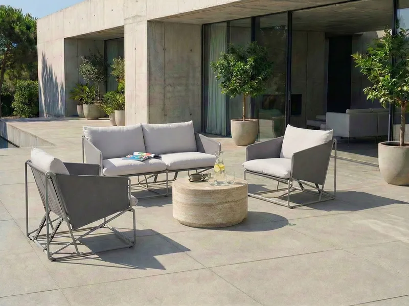 Sohvaryhmä ulos 4-istuttava Ponte - Harmaa - Puutarhakalusteet - Terassiryhmät - Sohvaryhmät ulos