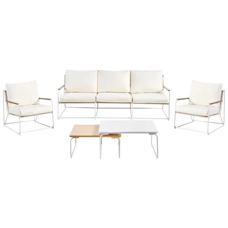 Sohvaryhmä ulos 5-istuttava Venaria pöydällä, Valkoinen/beige