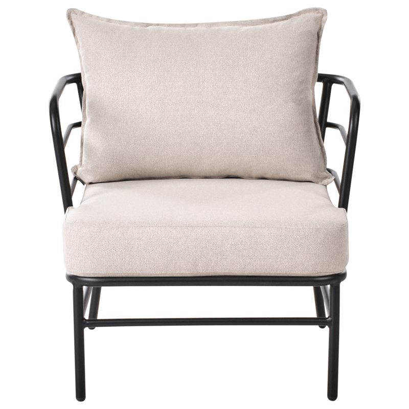 Sohvaryhmä ulos 5-istuttava Ponzone - Beige/musta - Puutarhakalusteet - Terassiryhmät - Sohvaryhmät ulos