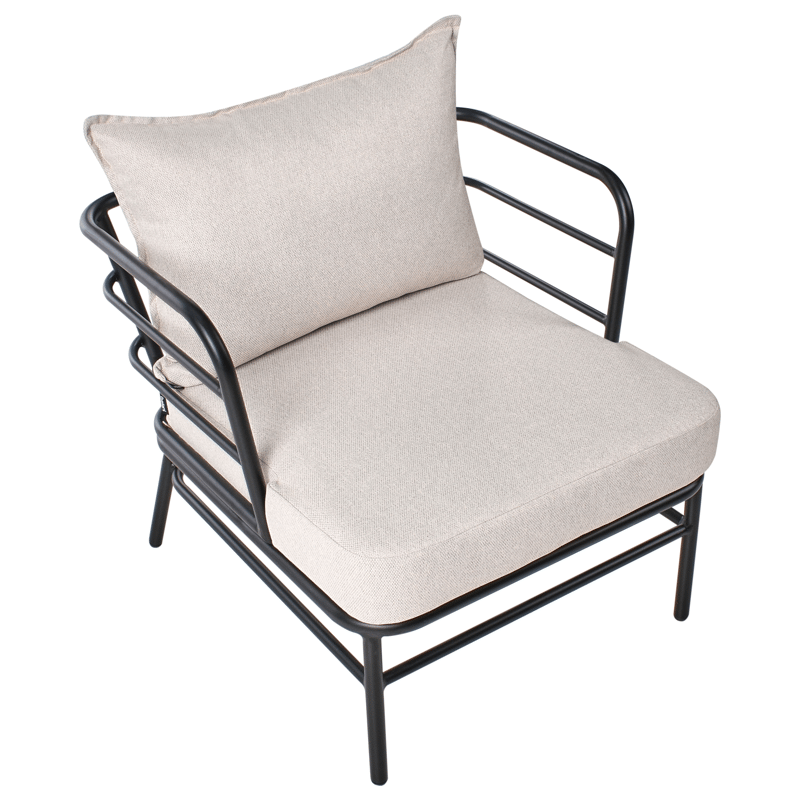 Sohvaryhmä ulos 5-istuttava Ponzone - Beige/musta - Puutarhakalusteet - Terassiryhmät - Sohvaryhmät ulos